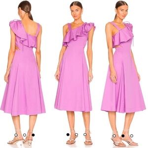 Veronica Beard Elegant Lavender Ruffle Dress